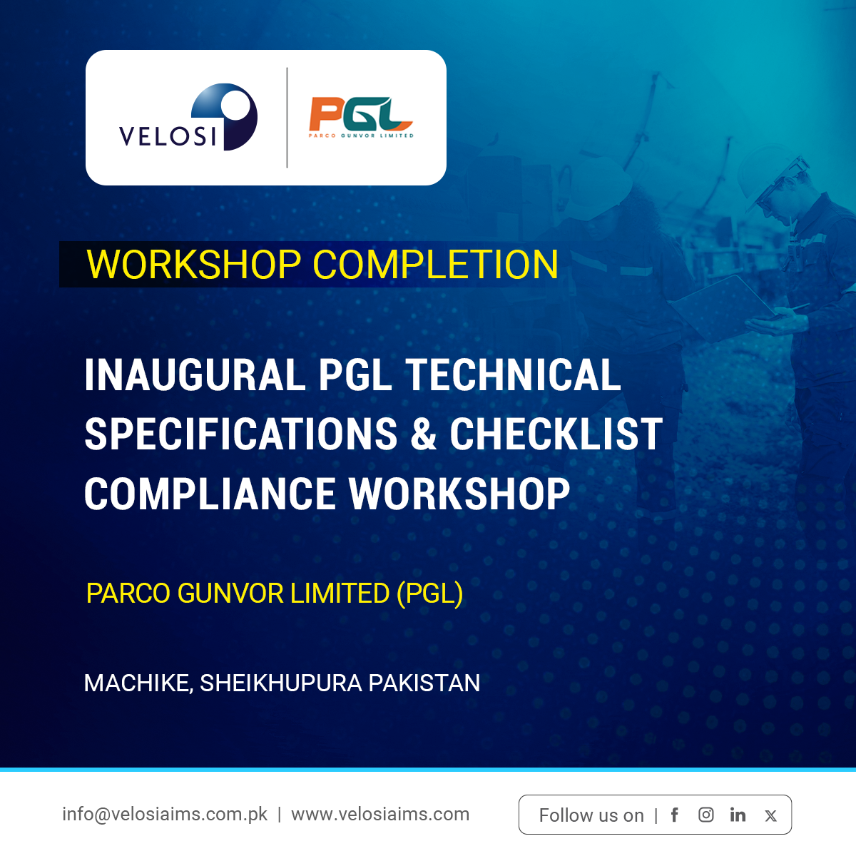 Technical Specifications & Checklist Compliance Workshop Technical Specifications & Checklist Compliance Workshop