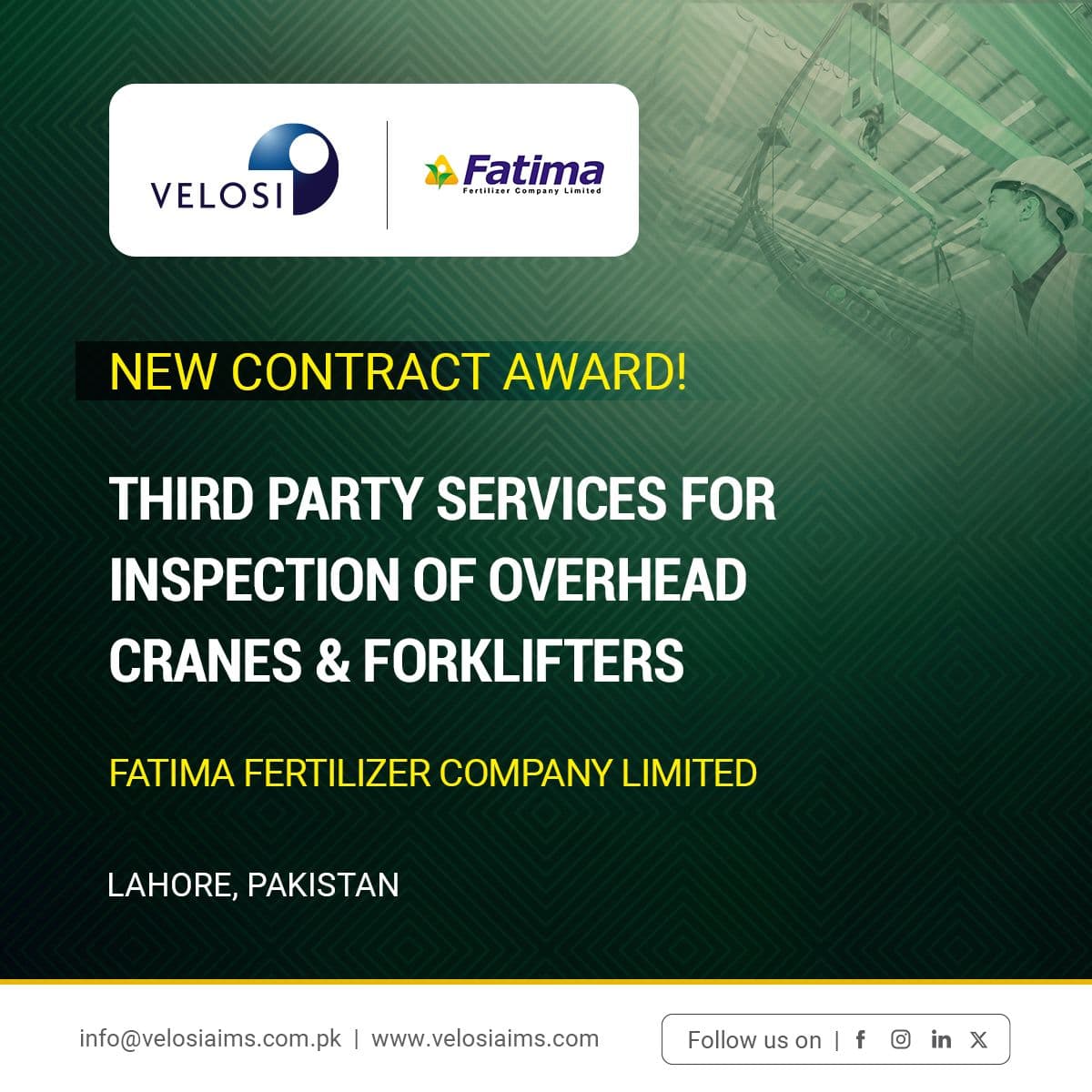 Inspection of Overhead Cranes & Forklifters