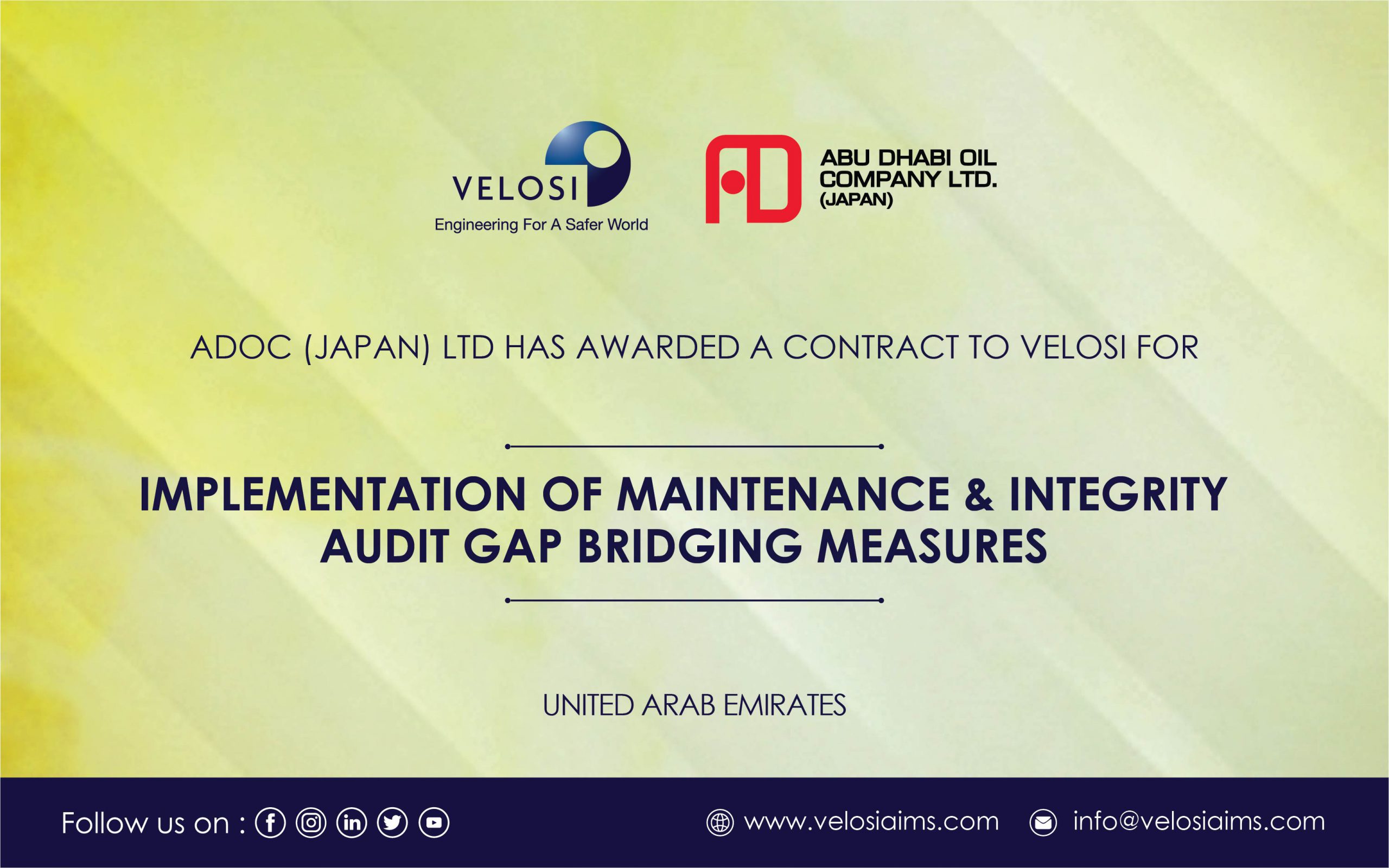 Project Awarded By Adoc Japan Ltd Vietnam Velosi Asset Integrity Engineering Hse