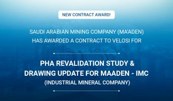 Saudi Arabian Mining Company (MA'ADEN ) has awarded a contract to Velosi to update and develop the P&IDs