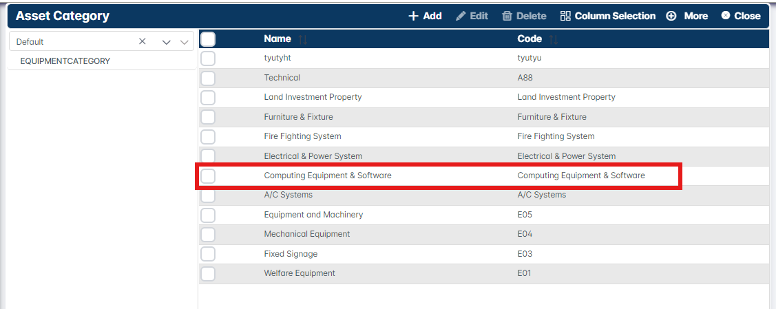 Asset management